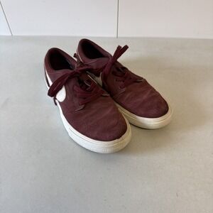 Nike Boys SB Portmore II Maroon Suede Skate Sneakers 905208-600 Size 4Y